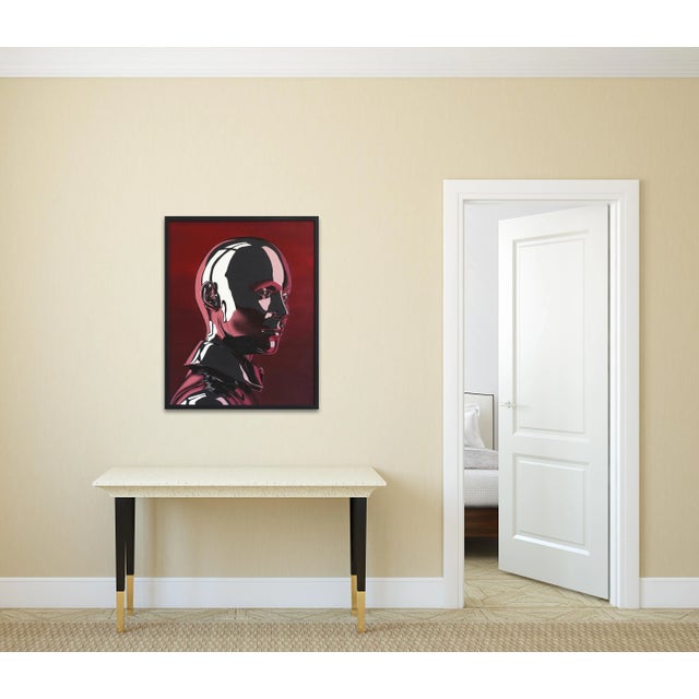 Portrait Magenta - Hyperrealistic Figurative Contemporary Oil Painting on Canvas For Sale - Image 9 of 10