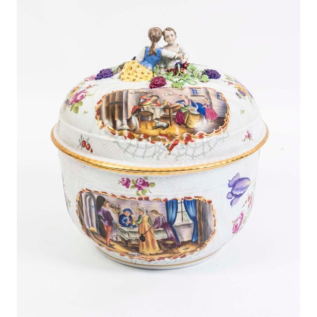 Hand Painted Porcelain Tureen For Sale - Image 14 of 15