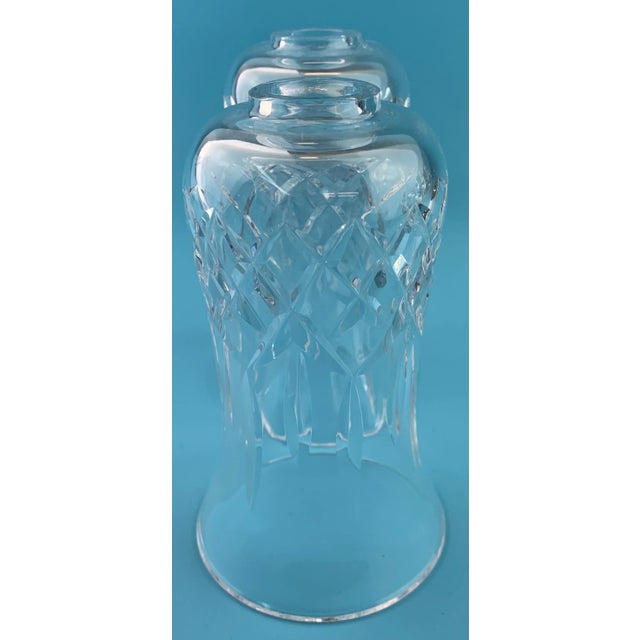 Mid-Century Modern Waterford Crystal Lismore Candleholder Globe, Set of 2 For Sale - Image 3 of 6