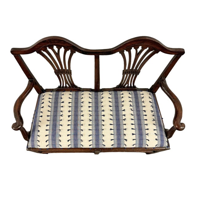 Late 18th Century 18th Century English Georgian Hepplewhite Bench For Sale - Image 5 of 12