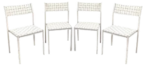 Leather Chairs, 1980s, Set of 4