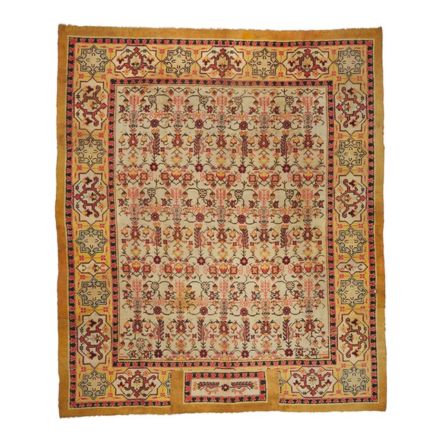 Antique Romanian Transylvanian Rug, 13'08 X 15'11 For Sale