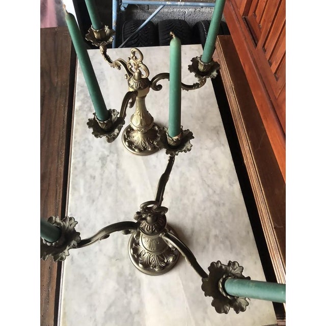 Vintage Brass Candlesticks, 1960s, Set of 2 For Sale - Image 3 of 5