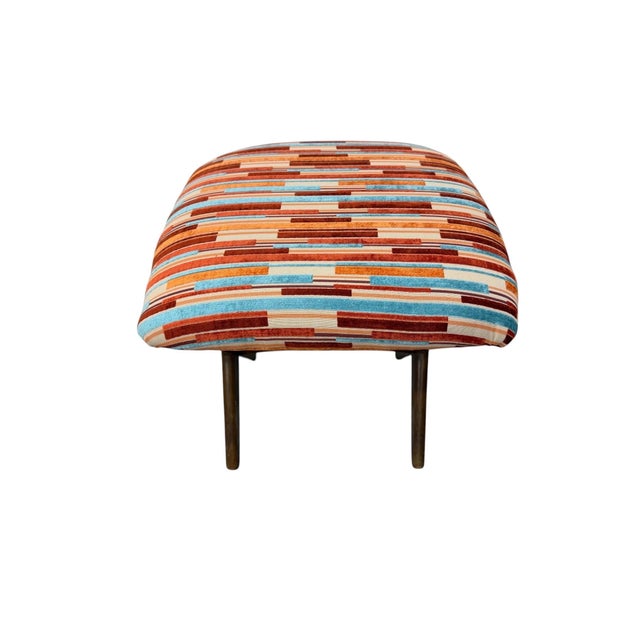 1960s Mid-Century Danish Modern Dux Ottoman - Restored! For Sale - Image 5 of 7