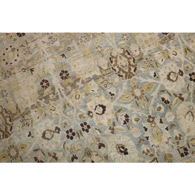 Stunning room size rectangular Persian Tabriz rug with an astonishing large scale all-over palette in stunning gray blue...