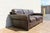 Restoration Hardware Brown Leather Three-Seat Sofa | Vintage Modern Down-Filled Cushions For Sale - Image 9 of 18
