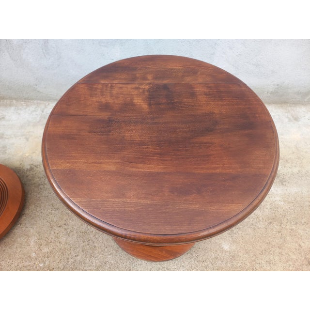 Pedestal Tables in the style of Charles Dudouyt, 1930s, Set of 2 For Sale - Image 4 of 18