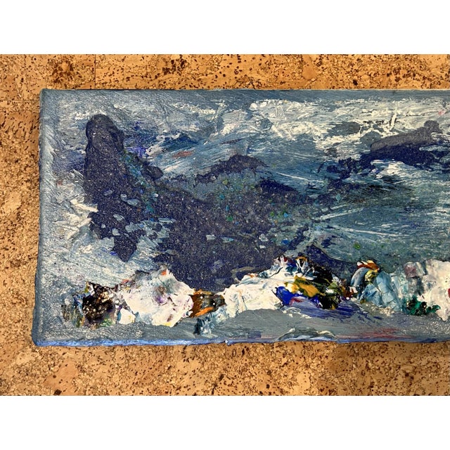 21st Century Blue Abstract Canvas For Sale - Image 4 of 8