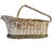 French Vintage Woven Silver-Plated Wire Wine Bottle Basket Caddy & Sommelier Basket For Sale - Image 3 of 14