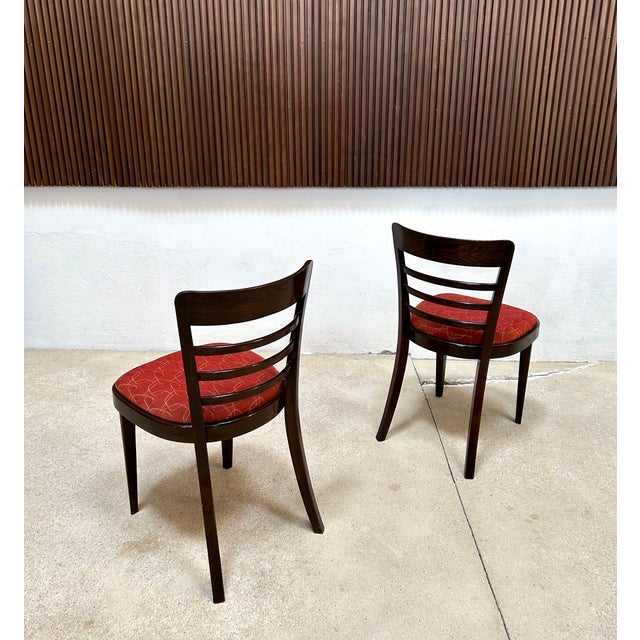 Wood Art Deco Dining Chairs from Ton, Former Czechoslovakia, 1930s, Set of 4 For Sale - Image 7 of 18