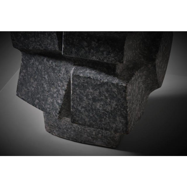 Green Abstract Stone Sculpture Metropolis 4 by Vittorio Di Muzio, Italy, 1980s For Sale - Image 8 of 11