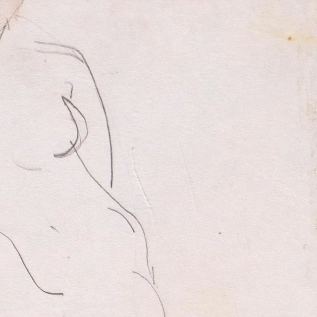 Mid-Century Modern 'Standing Nude' by Victor DI Gesu, Paris, Louvre, Salon D'Automne, Académie Chaumière, Los Angeles County Museum of Art, San Francisco Art Association For Sale - Image 3 of 6