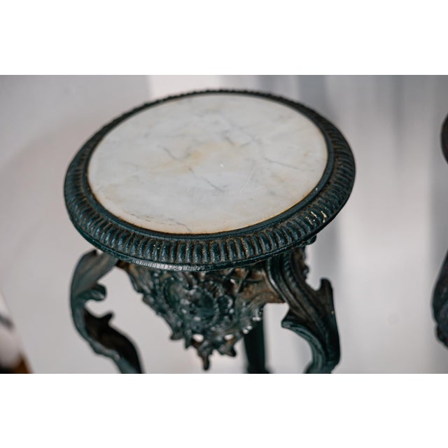 Antique Victorian Cast Iron and Marble Tables For Sale - Image 10 of 10