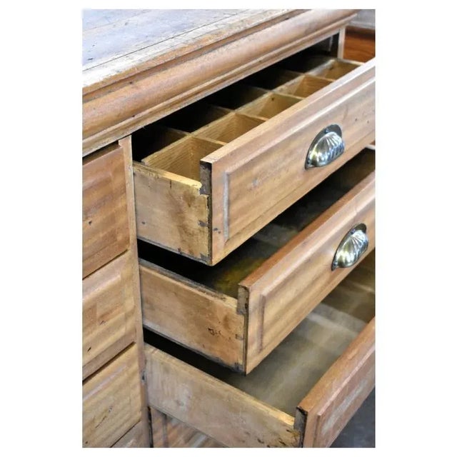 Vintage Hardware or Apothecary Cabinet With Center Cup Pull For Sale - Image 4 of 7