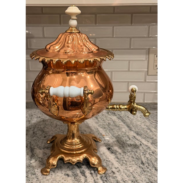Mid-19th Century Victorian Copper & Brass Samovar Tea Urn, England, C. 1860 For Sale - Image 15 of 18