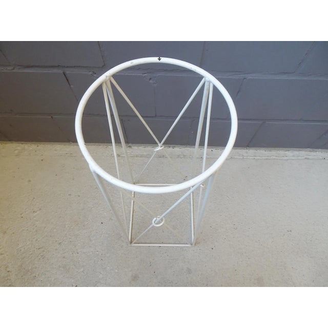Mid-Century Plant Stand in Iron and Wood For Sale - Image 6 of 11