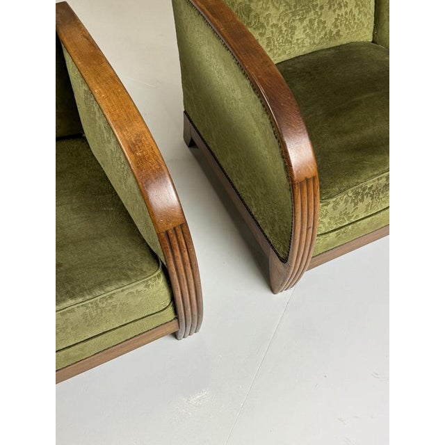 French Art Deco Club Chairs, 1930s, Set of 2 For Sale - Image 9 of 18