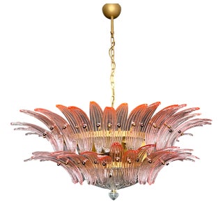 Murano Glass Palmette Chandelier, 1990s For Sale