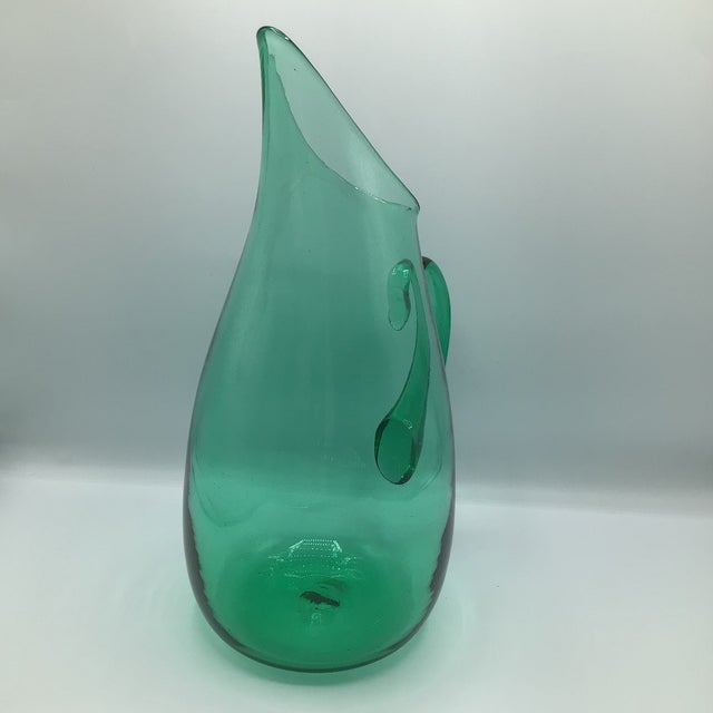 Teal Blenko Teal Pitcher Designed by Winslow Anderson. For Sale - Image 8 of 12
