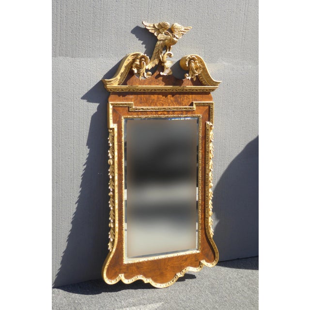 Traditional Vintage Federal Eagle Style Wall Mirror W Phoenix Motif Made in Italy ~ La Barge For Sale - Image 3 of 13