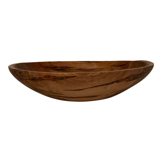 Ambrosia Maple Wood Decorative Bowl Handcrafted by the “Dough Bowl Maker” Jp Madren For Sale