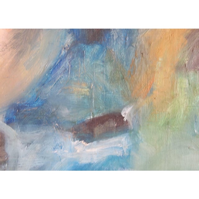 Wood Abstract Figurative Painting by Jay Lewis Dated 1965 For Sale - Image 7 of 9