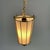 Metal Swedish Opaline Glass and Brass Caged Lantern Pendant, 1950s For Sale - Image 7 of 16