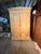 Antique farmhouse cupboard, softwood pine, natural wood, one drawer at the bottom.