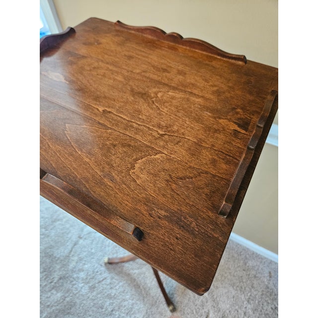 Mid 20th Century Wood Plant Stand Pedestal For Sale In Indianapolis - Image 6 of 9