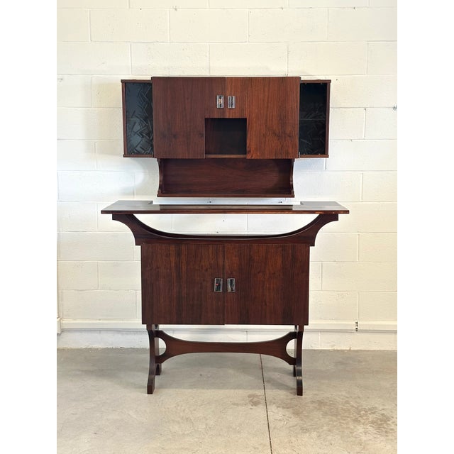Mid-Century Modern Bar Cabinet, 1960s, Set of 2 For Sale - Image 3 of 18