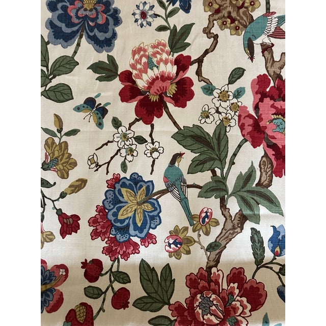 2020s G P & J Baker Persian Pomegranate Red/Green/Aqua Fabric 1 Yard For Sale - Image 5 of 6