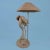 Flamingo Table Lamp by Mario Lopez Torres. There are minor imperfections to the hand-made woven rattan. Signed Mario Lopez...
