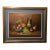 Vintage Original Still Life Oil Painting on Canvas Fruit and Wine Scene by Parkey For Sale