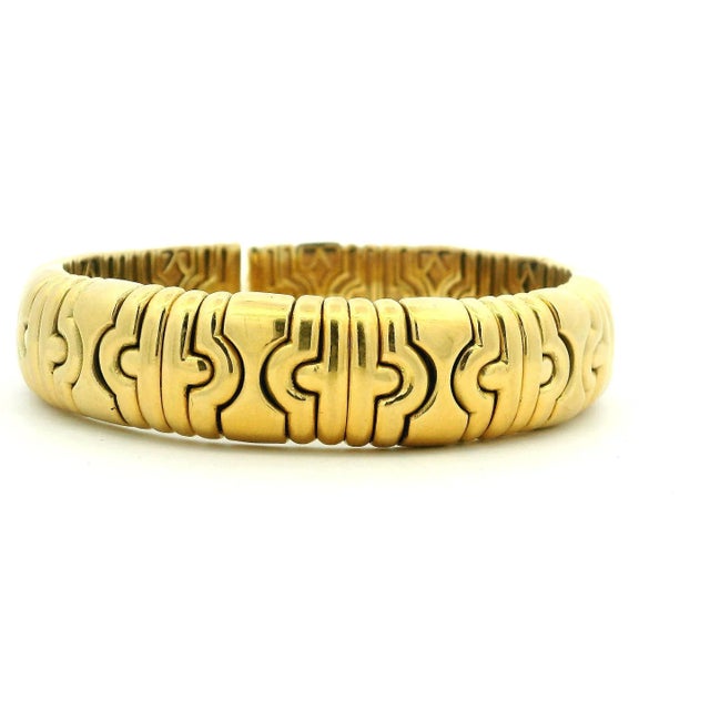 Mid-Century Modern Italian 18k Gold Tobogas-Style Bracelet, 1970s For Sale - Image 3 of 11