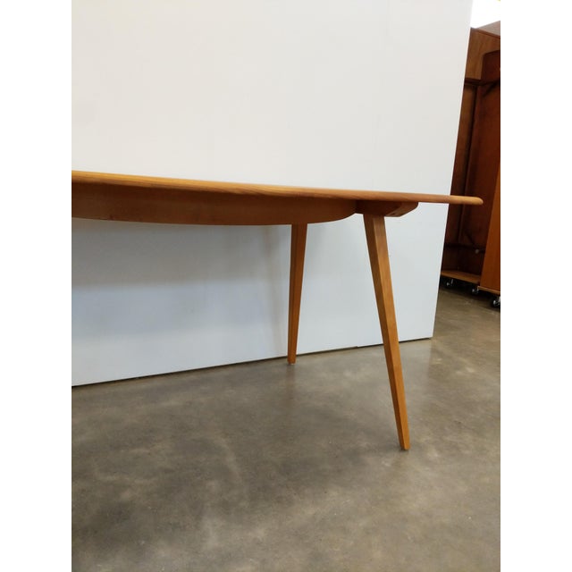 Brown Vintage Plank Dining Table Attributed to Ercol For Sale - Image 8 of 8