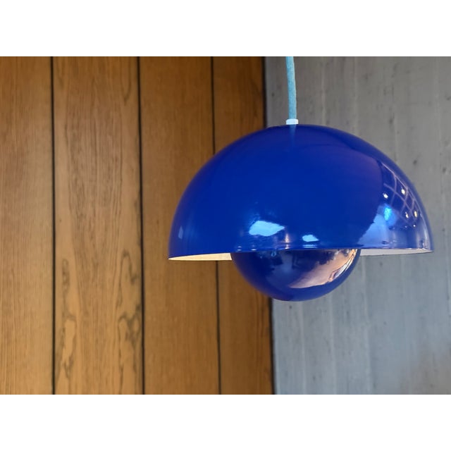 Metal Flower Pot Pendant Lamp by Verner Panton for Louis Poulsen, Denmark, 1960s For Sale - Image 7 of 13