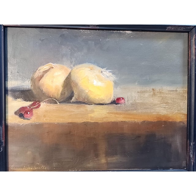 This Beautiful still life makes such an impact with it's simplicity. Very neutral colors and placement show off the talent...