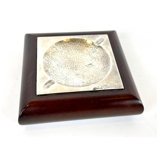Mid-Century Modern Mid-Century Modern Italian Silver Ashtray from Ottaviani, 1960s For Sale - Image 3 of 13