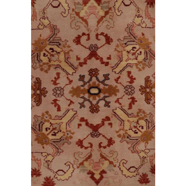 1950s Vintage Oushak Rug With Floral Medallion & Turkish Botanical Design - Rug & Kilim For Sale - Image 5 of 10