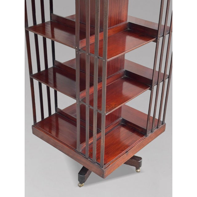 19th Century Victorian Mahogany Revolving Bookcase, 1880 For Sale - Image 4 of 10