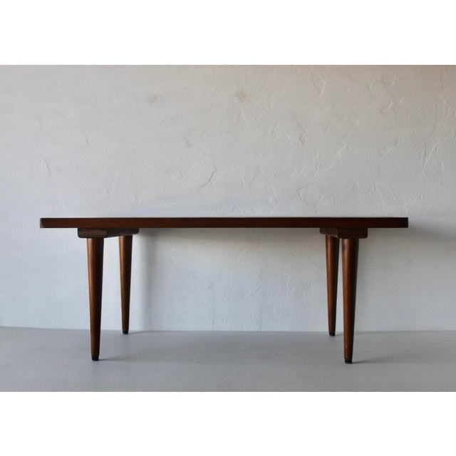 George Nelson Style Vintage Mid-Century Slat Bench Coffee Table For Sale - Image 12 of 15