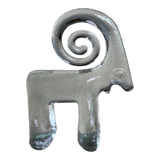 Kosta Boda Goat Glass Mid-Century Modern Figurine by Bertil Vallien For Sale