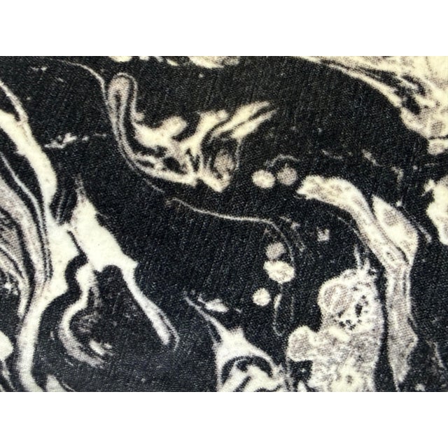Ivory Banke Kuku Abstract Velvet Throw Pillow For Sale - Image 8 of 13