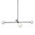 Globe Chandelier 4, Black, 27.5in H, 5 Inch Glass Globes, by Research.Lighting, Modern, Minimal Hanging Light For Sale - Image 9 of 13
