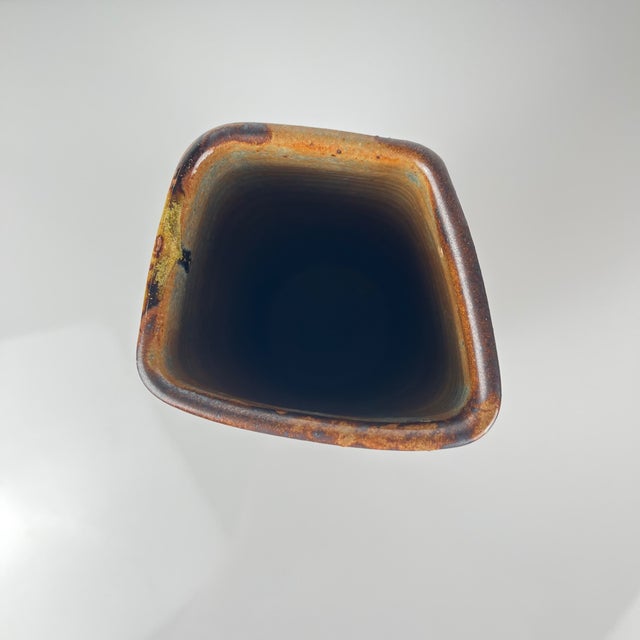 Mid-Century Modern Roll Vase by Jean Cacheleux, 1970s For Sale - Image 3 of 9