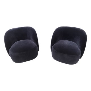 Laurrey Swivel Chair - Navy For Sale