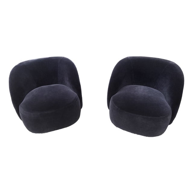 Laurrey Swivel Chair - Navy For Sale