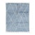 Handmade Moroccan Style Wool Rug With Soft Lattice Geometric in Denim Blue 8x10 For Sale