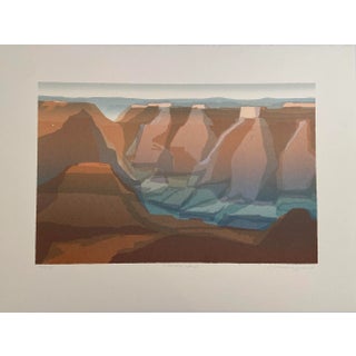 1995 "Canyon Walls, Grand Canyon, Arizona" Minimalist Landscape Silkscreen Limited Edition Print by Peter and Traudl Markgraf For Sale