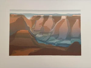 1995 "Canyon Walls, Grand Canyon, Arizona" Minimalist Landscape Silkscreen Limited Edition Print by Peter and Traudl Markgraf